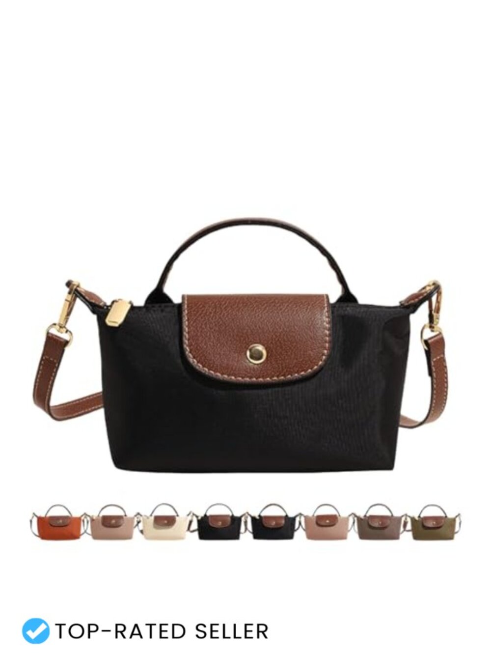 Mini Crossbody Bag Adjustable Strap Zipper Pocket Women Shoulder Bag